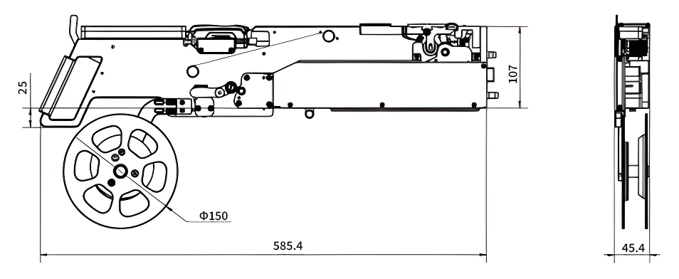 FUJI Label Feeder Dimensions